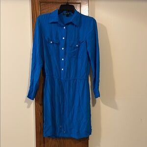 Ralph Lauren Women’s Vibrant Blue Blouse with Sleeves - size 12 P